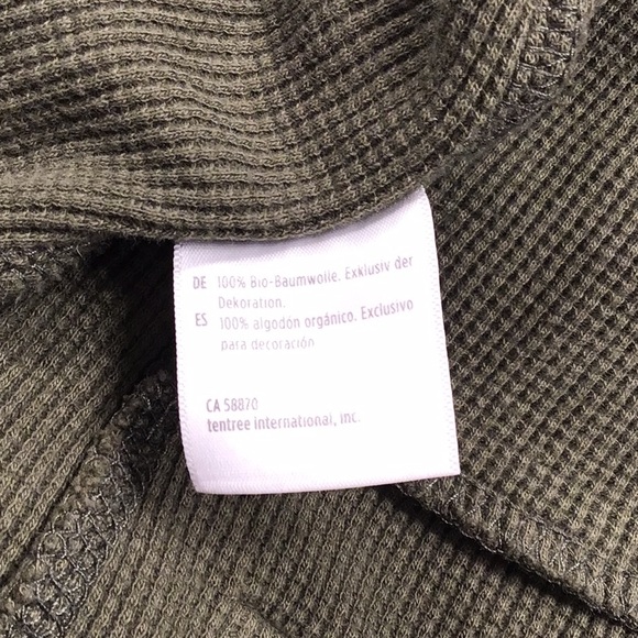 Tentree Treewaffle Knit cardigan, S, dark olive, organic cotton - Picture 10 of 10